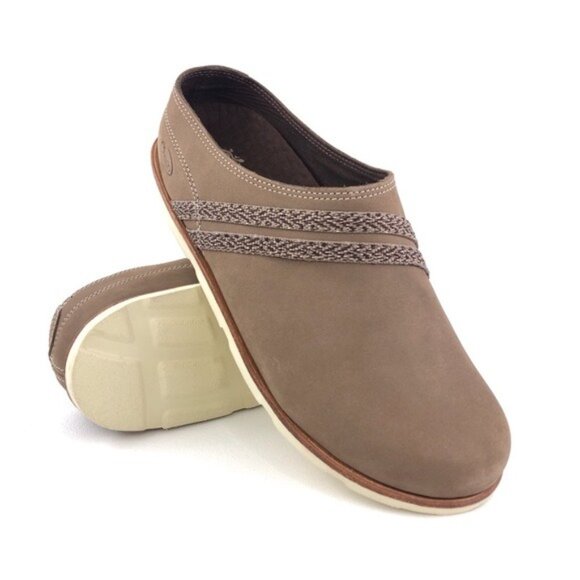 Chaco Shoes - Chaco Harper Caribou Brown Leather Clog Slides 6